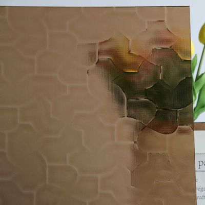 Back Painted Fluted Bronze Glass In Kitchen Cabinet Indoor Outdoor