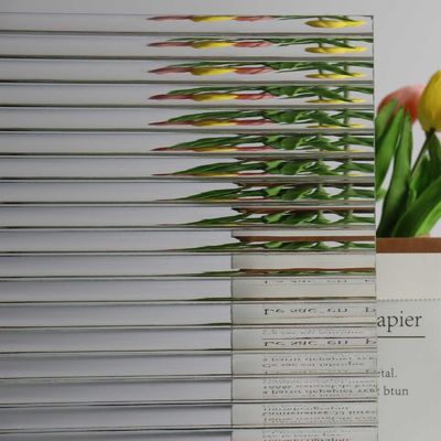 8mm 12mm 10mm Frosted Fluted Glass For Cabinet Doors  Embossed Pattern