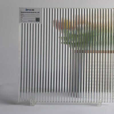 3/8 1/2 Coloured Fluted Glass Black Silver Blue
