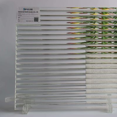 4mm 5mm 6mm Embossed Clear Fluted Glass For Bathroom Door Patterned