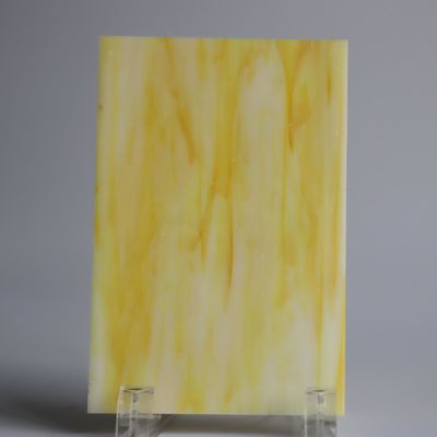 Yellow Opal Stained Glass Sheet Thickness 3mm Frosted