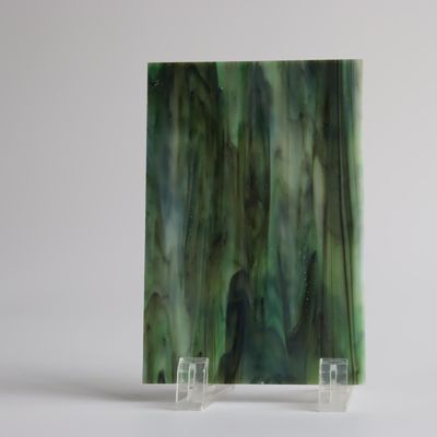 Blue And White Black Stained Glass Sheet 12x12