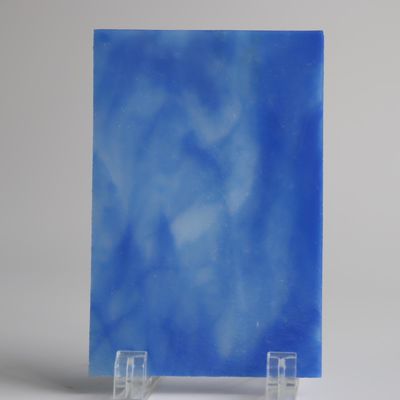 Blue And White Black Stained Glass Sheet 12x12
