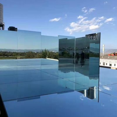 Green Blue Colored Glass Mirror Sheets For Walls Mounted Thickness 1.2mm-8mm