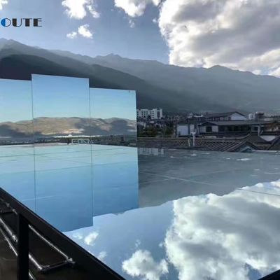 Green Blue Colored Glass Mirror Sheets For Walls Mounted Thickness 1.2mm-8mm