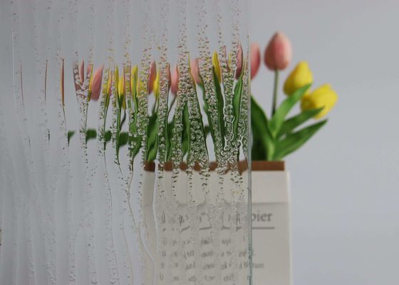 Clear Flower Fused Stained Glass Embossed Patterned