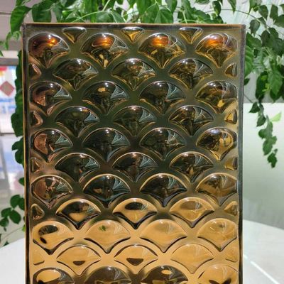 Clear Flower Fused Stained Glass Embossed Patterned