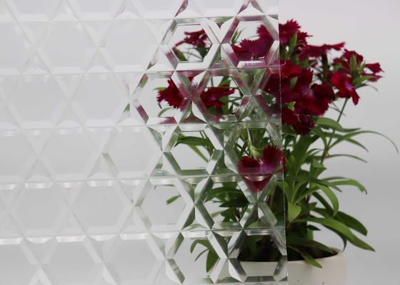 Laser Engraved Glass V-Grooving Decorative Glass Sheet 18mm 2mm 3mm 4mm