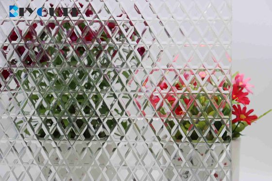 6mm 4mm Custom Engraving Glass For Interior Decoration  Square Round Oval