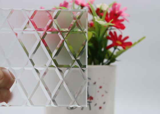 6mm 4mm Custom Engraving Glass For Interior Decoration  Square Round Oval