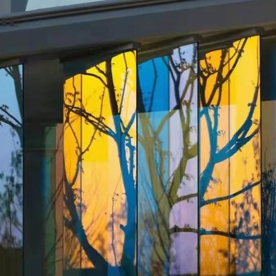 Textured Iridescent Dichroic Glass Panels 3-12mm Coated Colorful