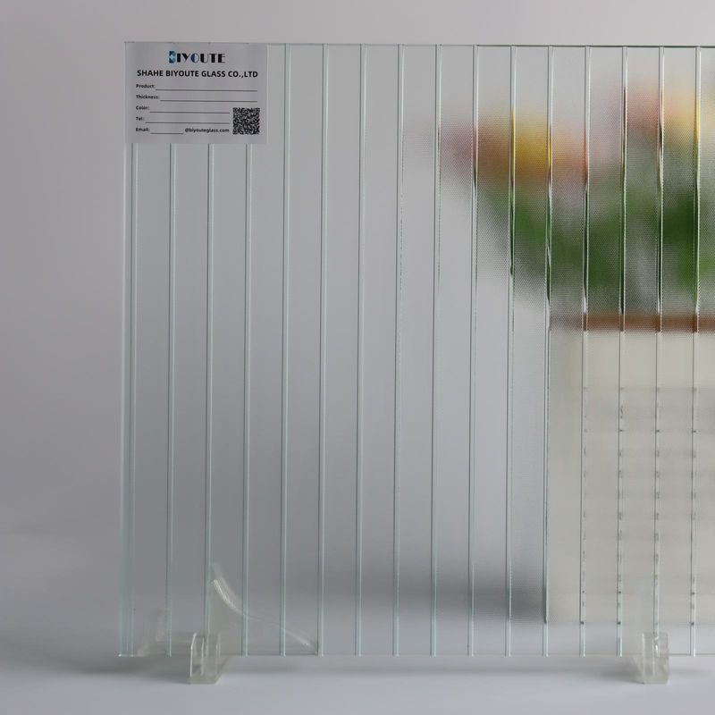 6mm 8mm White Dark Fluted Tempered Glass Tinted Toughened