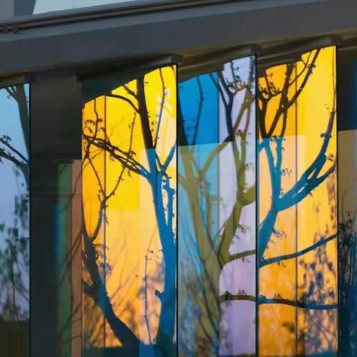 Textured Iridescent Dichroic Glass Panels 3-12mm Coated Colorful